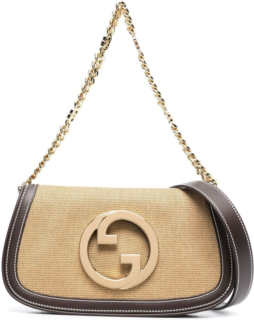 Luxury Gucci Trending 2025 Women's Blondie Shoulder Bag in Brwn Bei/C | 699268FAA6X