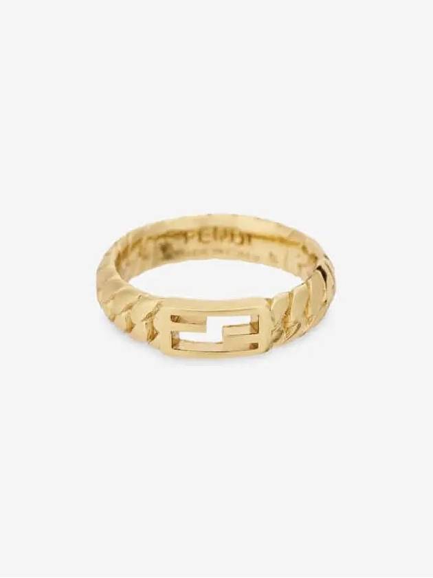Luxury Fendi Baguette Ring Gold