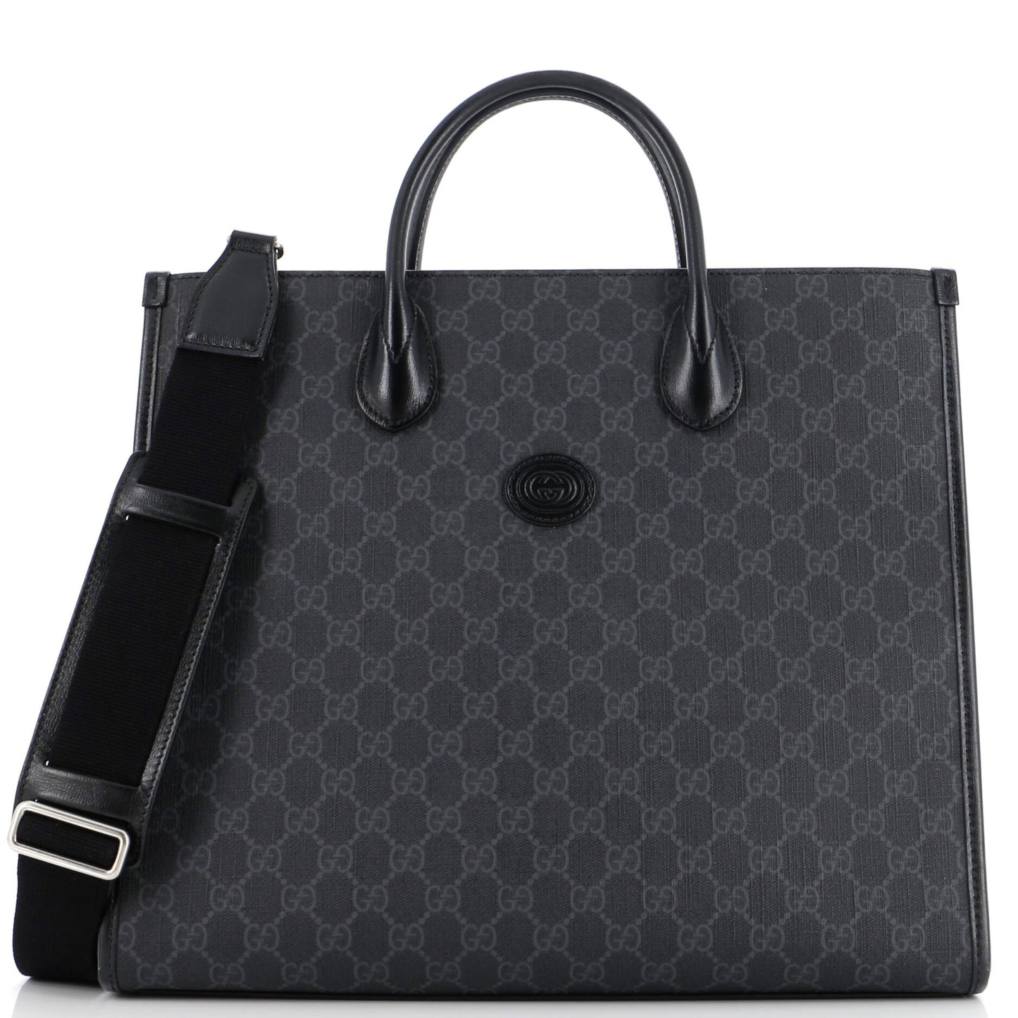 Luxury Gucci Trending 2025 Structured Top Handle Open Tote GG Coated Canvas Medium
