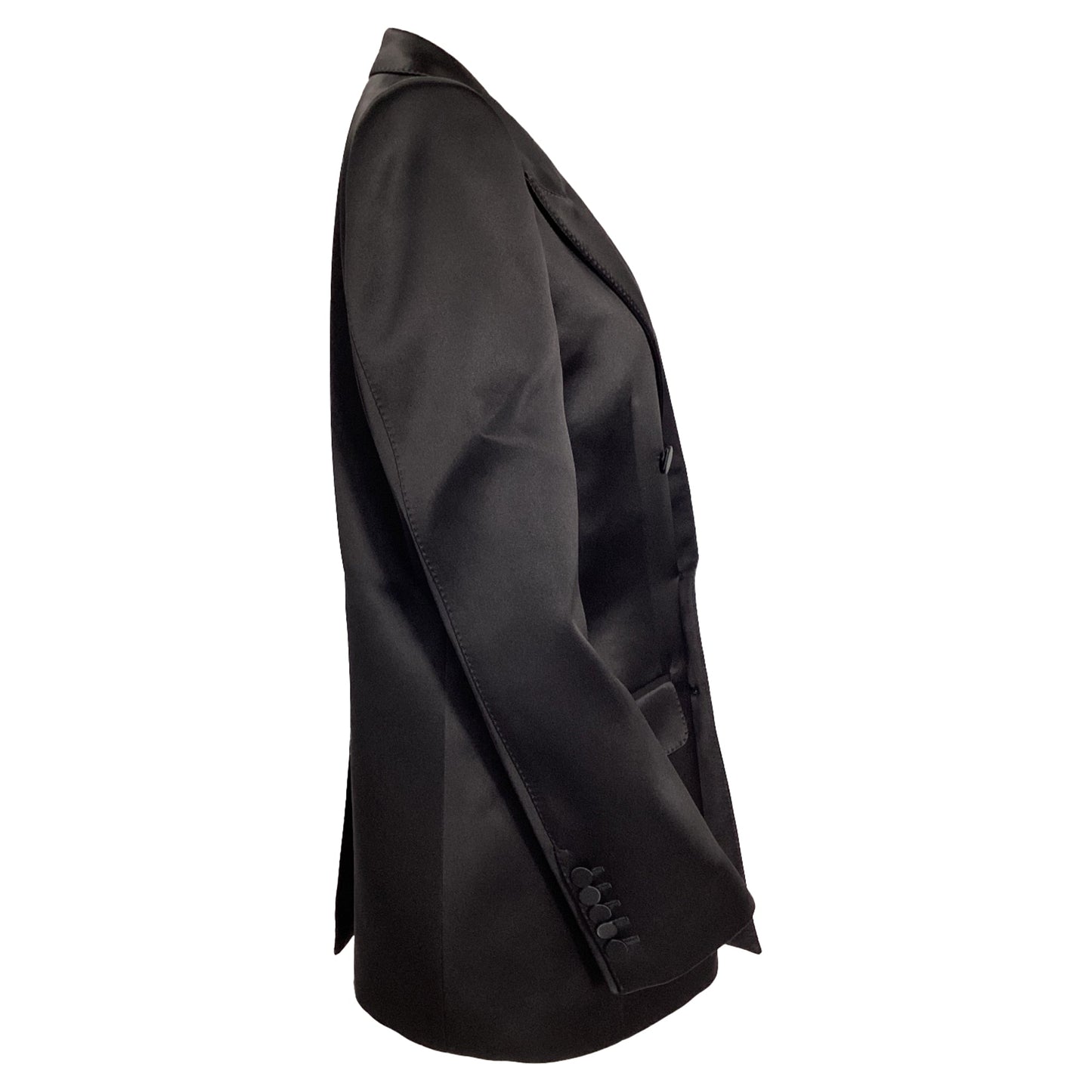 Gucci Double-Breasted Blazer in Black Acetate