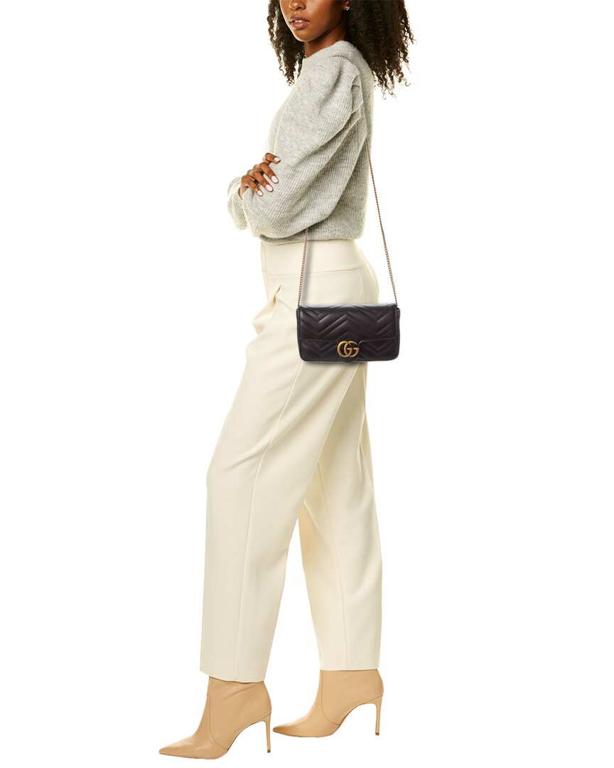 Luxury Gucci Trending 2025 GG Marmont Mini Leather Shoulder Bag