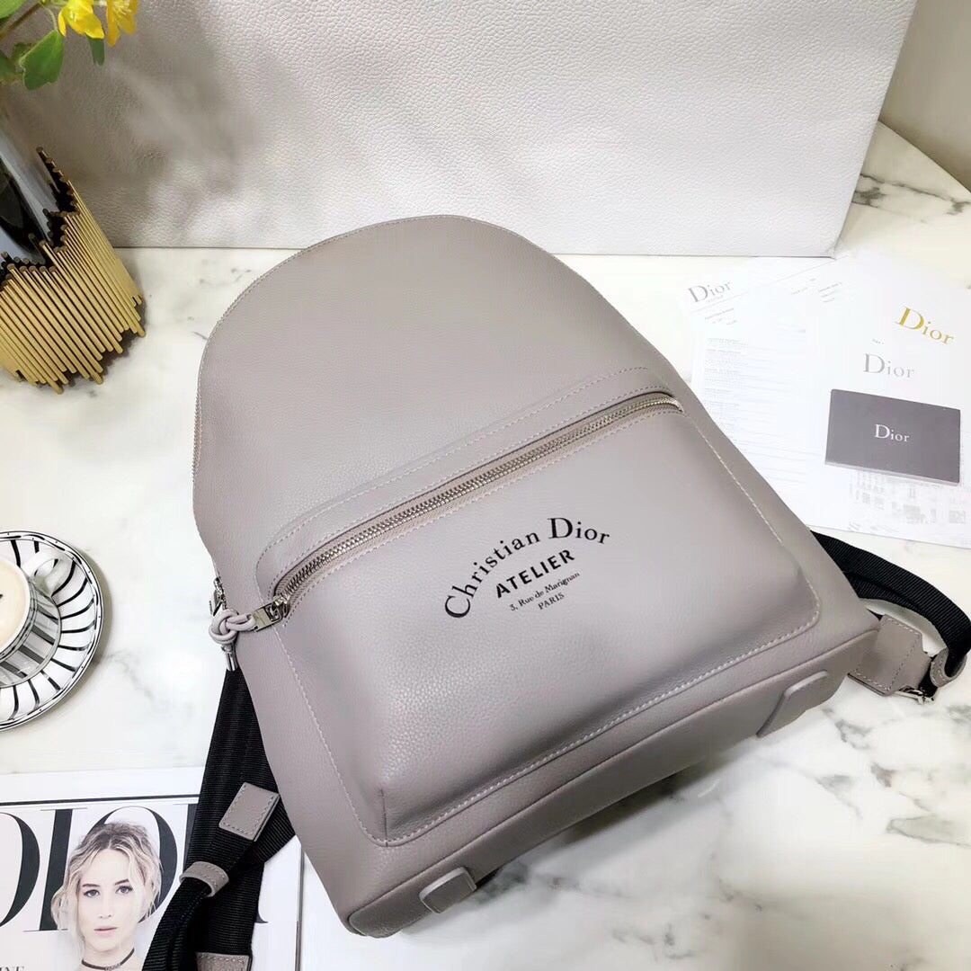Luxury DiorRider Rucksack Backpack In Beige Calfskin