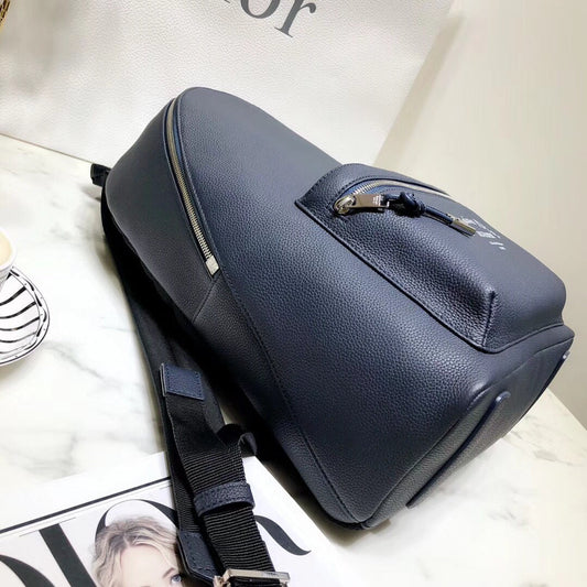 Luxury DiorRider Rucksack Backpack In Navy Blue Calfskin