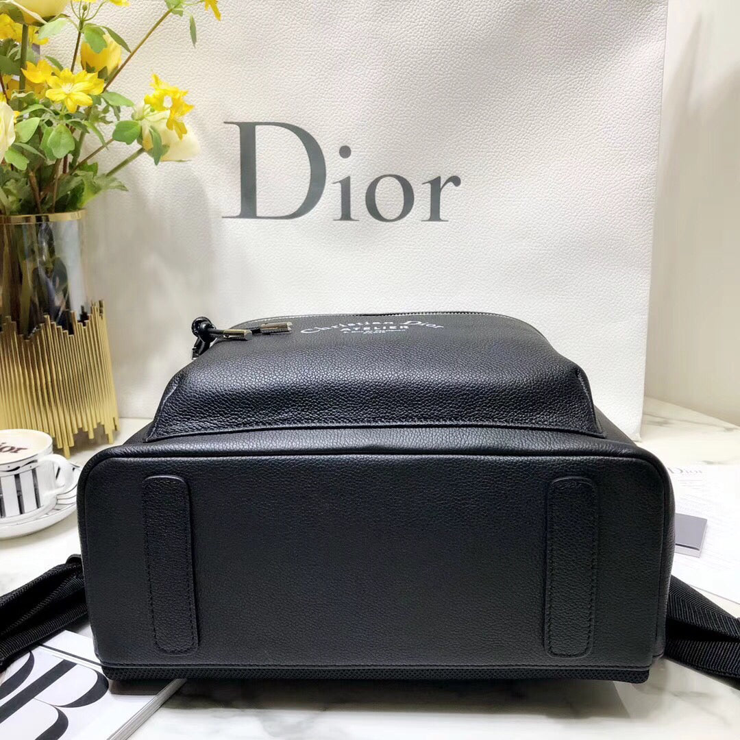 Luxury DiorRider Rucksack Backpack In Black Calfskin