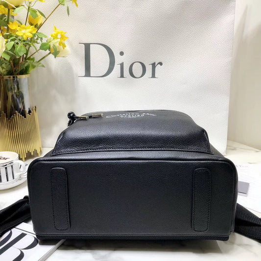 Luxury DiorRider Rucksack Backpack In Black Calfskin