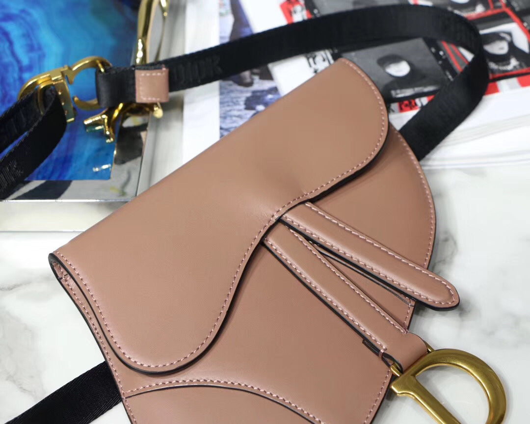 Luxury DiorSaddle Belt Bag In Powder Smooth Calfskin