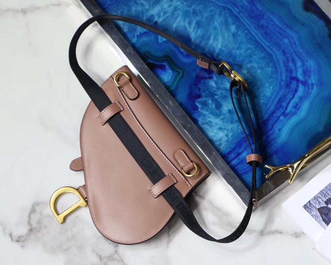 Luxury DiorSaddle Belt Bag In Powder Smooth Calfskin