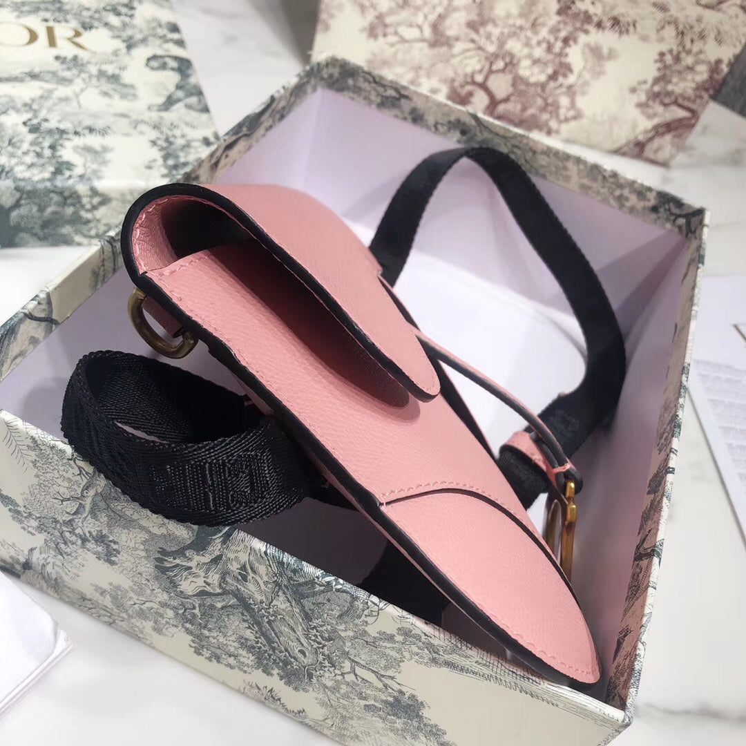 Luxury DiorSaddle Belt Bag In Powder Grained Calfskin