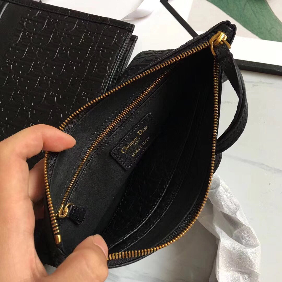 Luxury DiorOblique Embossed Calfskin Book Tote Bag