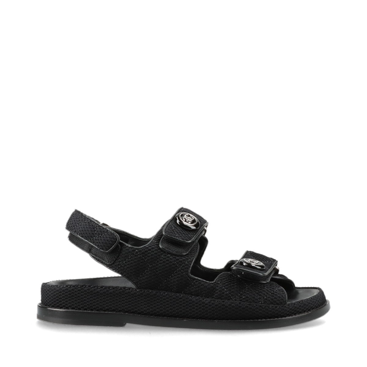 Chanel Coco Mesh Sandals 36  Black G35927