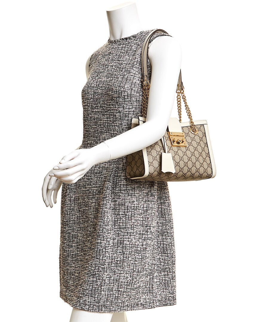 Gucci Padlock Small GG Supreme Canvas & Leather Shoulder Bag