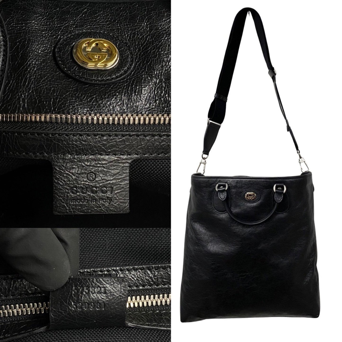 Gucci Eclipse  Leather Tote Bag ()