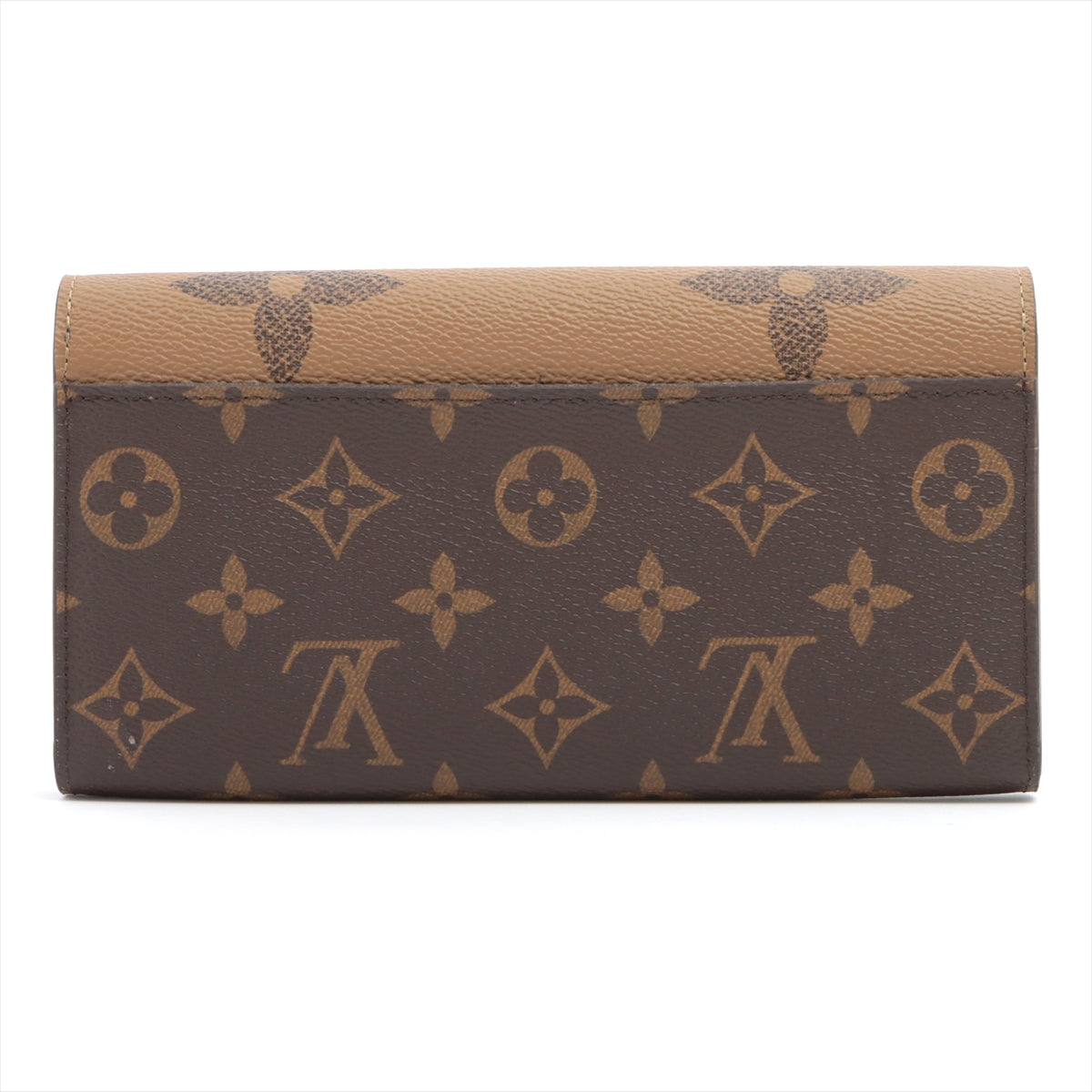 Louis Vuitton Giant Monogram Reversee Portfolio Sarah M80726 Black  Brown Long  Reaction Wallet