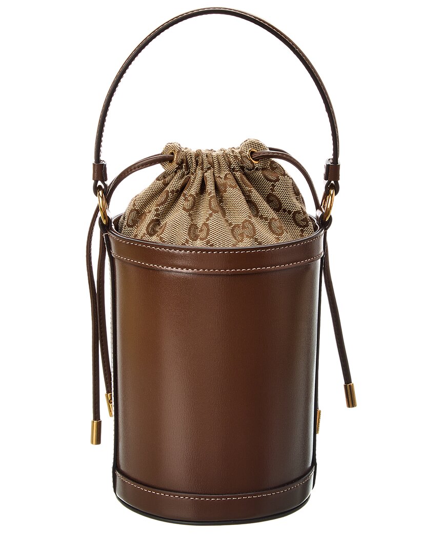 Luxury Gucci Trending 2025 Ophidia Mini Leather Bucket Bag
