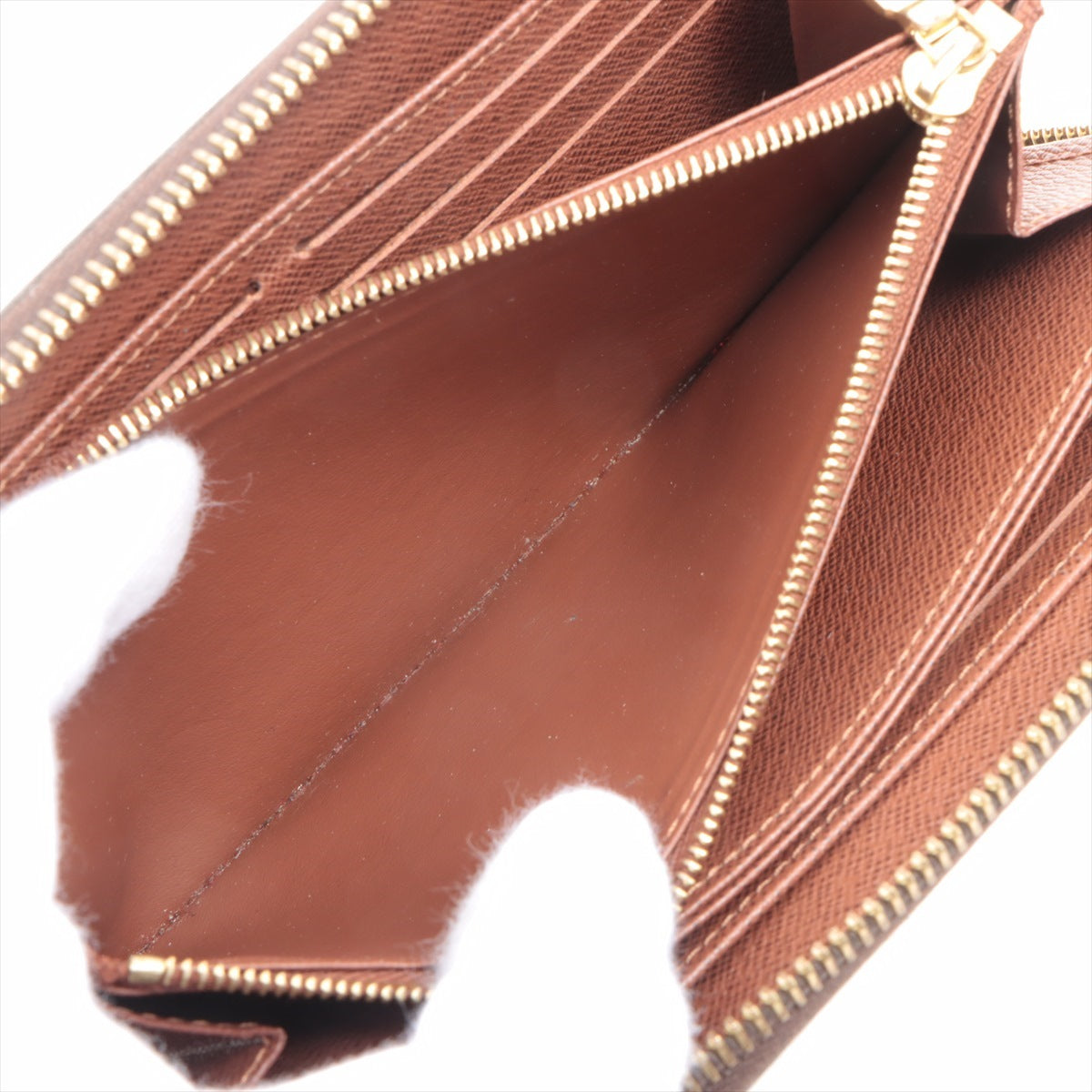 Louis Vuitton Monogram  Wallet M42616 Brown Round Zip Wallet  Smell Strong