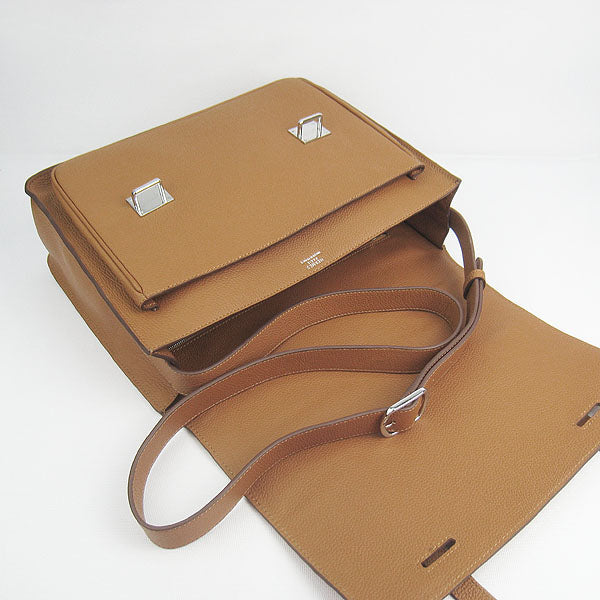 Luxury Hermes Steve H2812 Lambskin Coffee