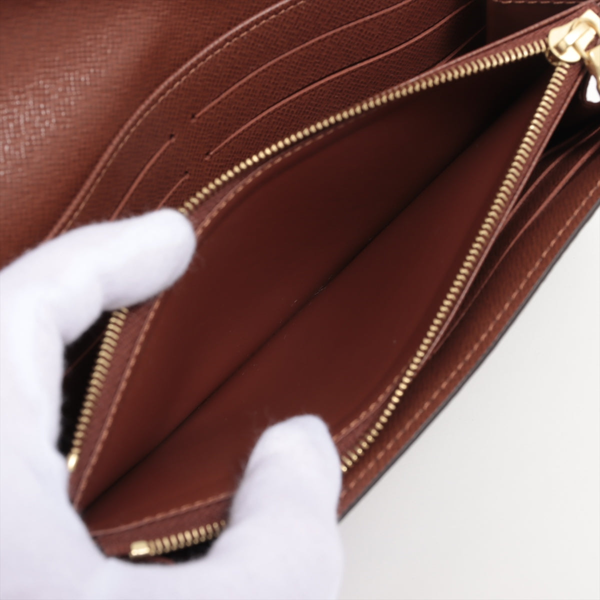 Louis Vuitton Monogram Portefoliosara M60531 Brown Long   Wallet