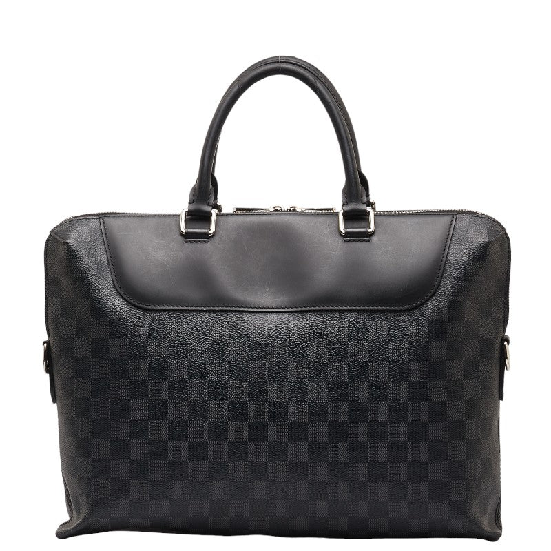 Louis Vuitton Damier Graphite PDJ NM Porte Document Jewel Handbag 2WAY N48260 Black PVC Leather Men LOUIS VUITTON