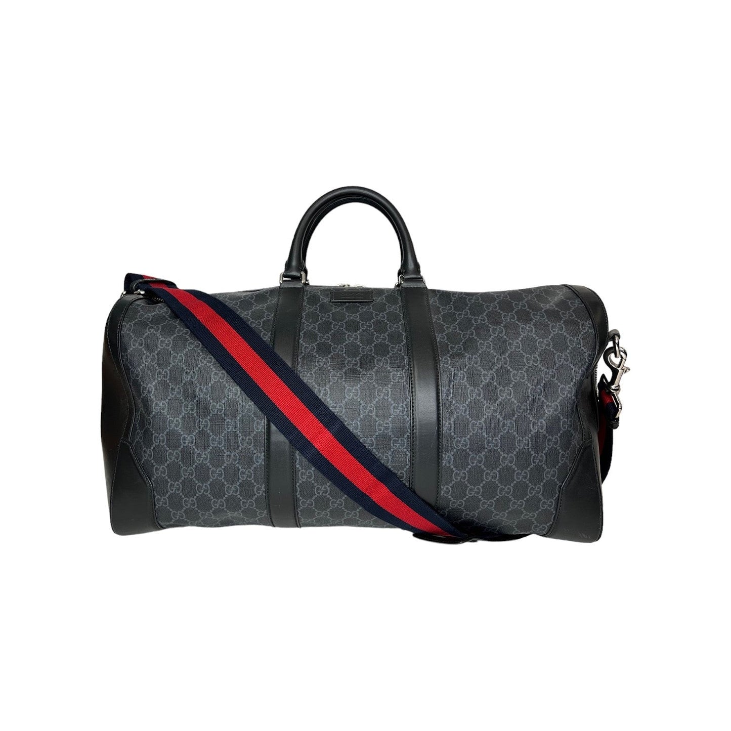 Luxury Gucci Black GG Supreme Duffle Bag
