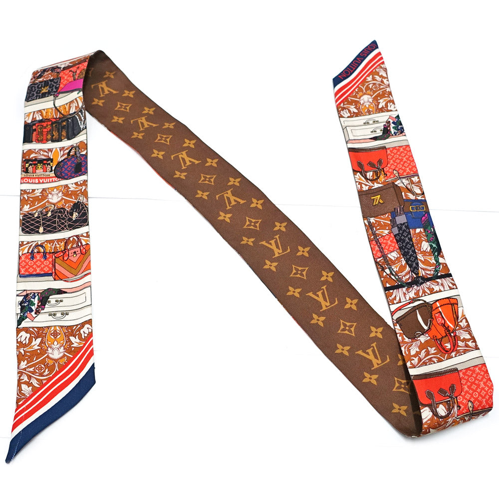 Louis Vuitton Band BB Prive Monogram  Long M76111 LV Logo Silk Small Other