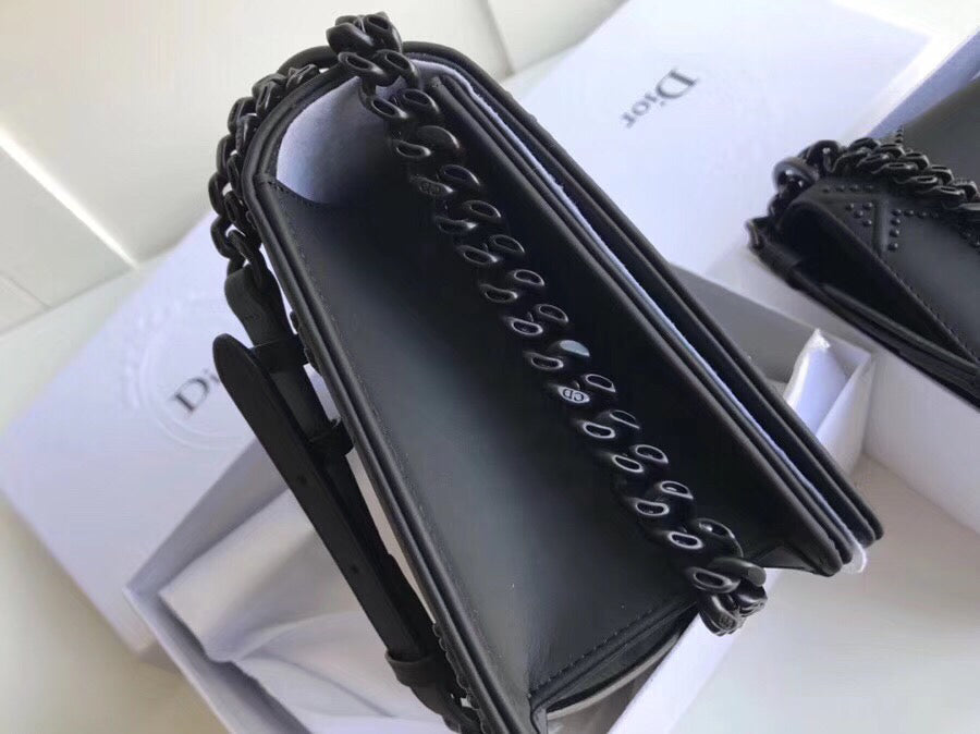 Luxury DiorStudded Diorama Ultra Matt So Black Bag