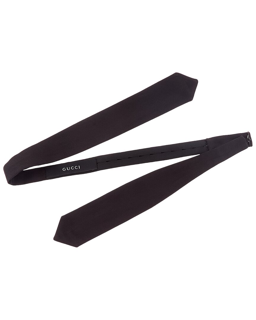 Gucci Black Silk Bow Tie