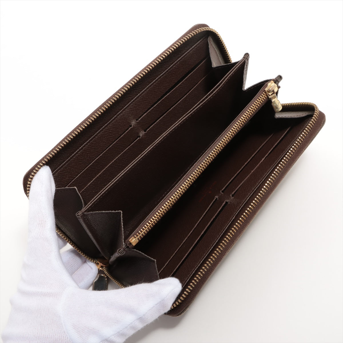 Louis Vuitton Damier Zippy Wallet N41661 Brown Round