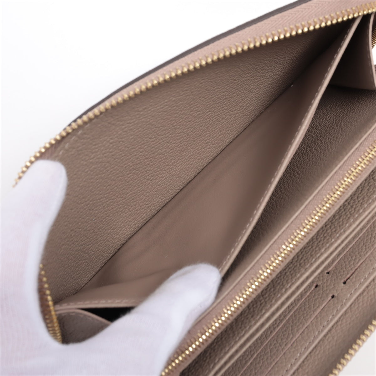 Louis Vuitton Bi-Color Monogram Implant Zipper Wallet M69794 Tour Trail Round Zipper Wallet
