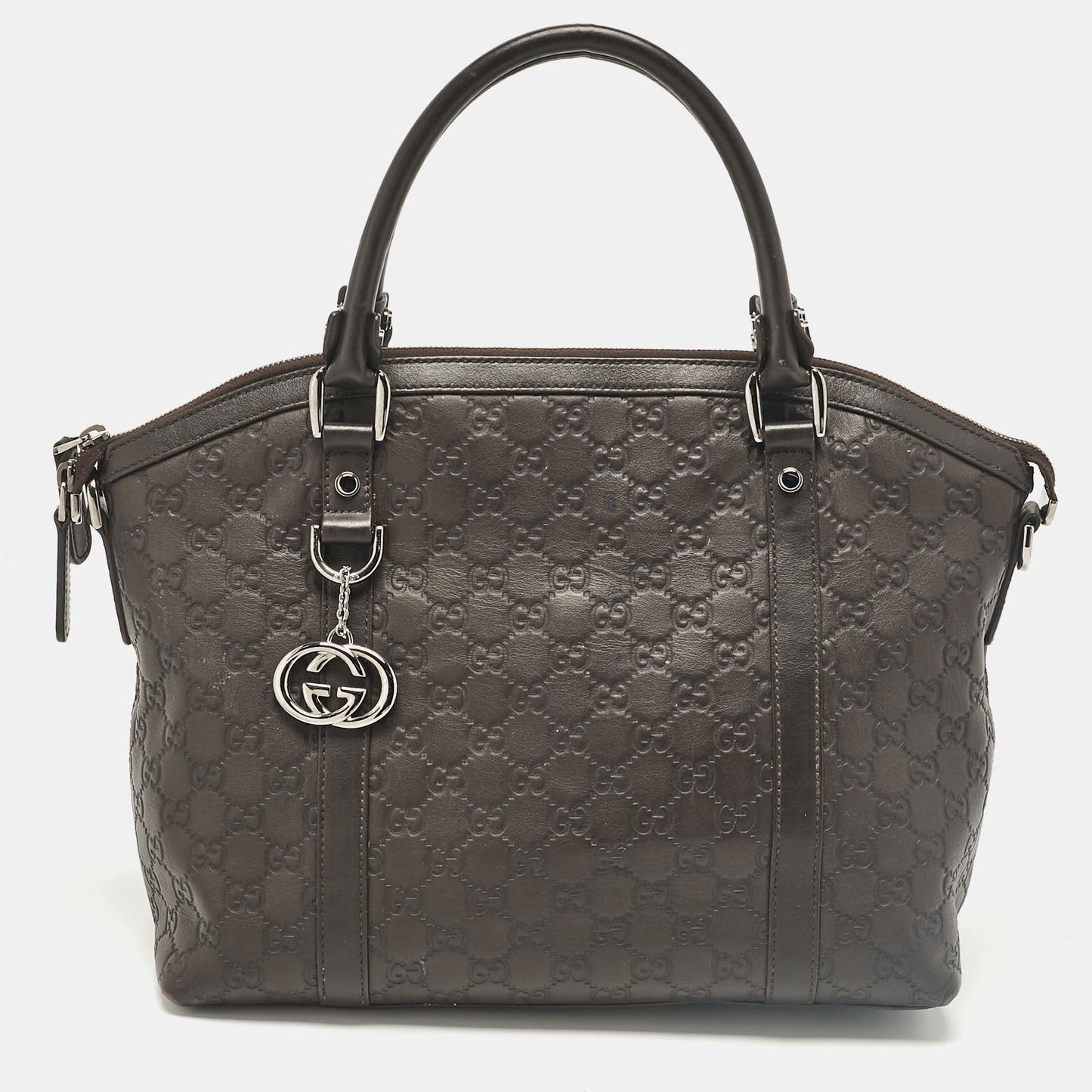 Luxury Gucci Trending 2025 Choco Brown Luxury Gucci Trending 2025ssima Leather Interlocking G Charm Satchel