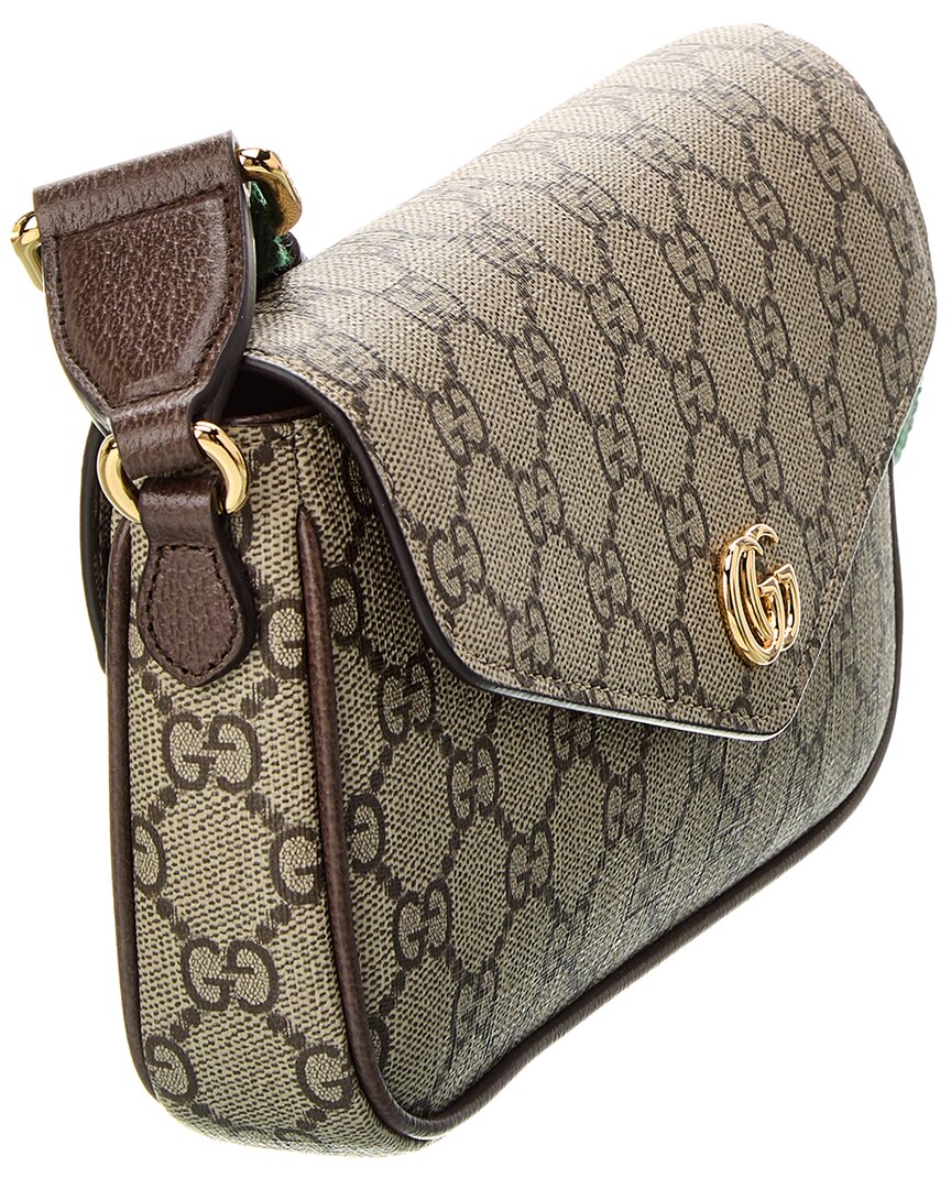 Gucci Ophidia Mini GG Supreme Canvas & Leather Crossbody, Brown