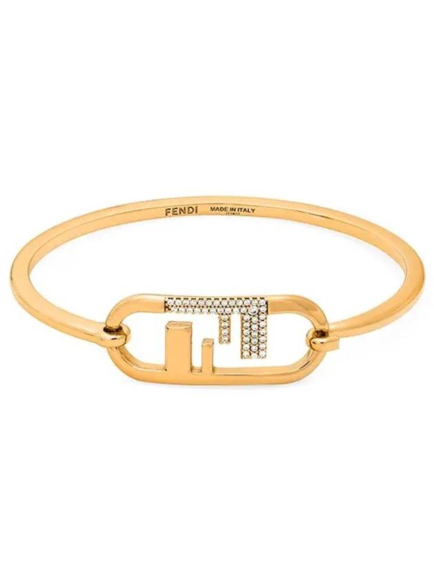 Luxury Fendi O'Lock FF Logo Bracelet Gold