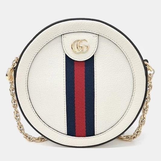 Luxury Gucci Trending 2025 Off White Leather Mini Ophidia Crossbody Bag