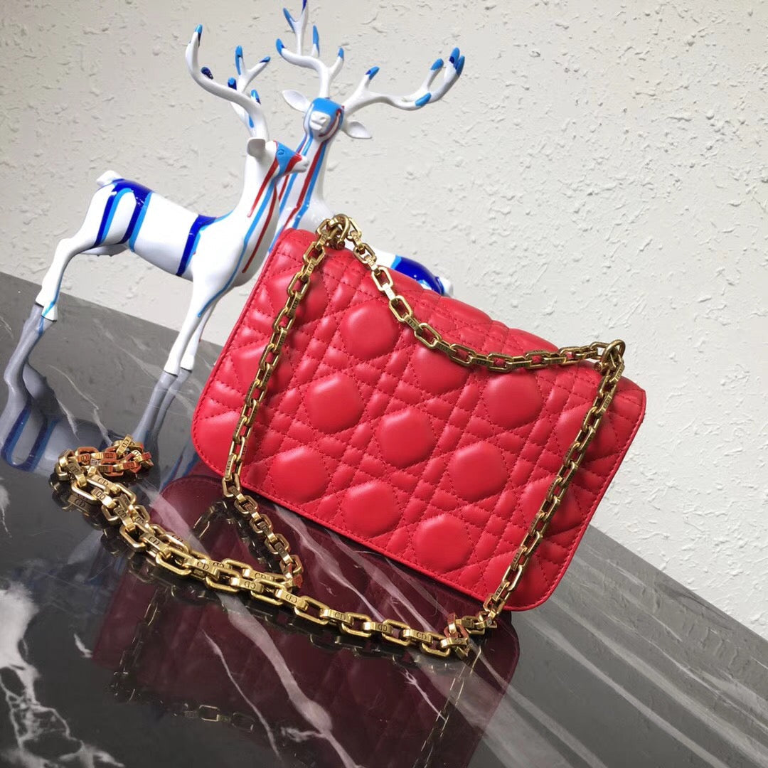 Luxury DiorSmall Dioraddict Flap Bag In Cherry Lambskin