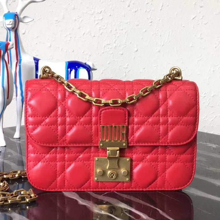 Luxury DiorSmall Dioraddict Flap Bag In Cherry Lambskin