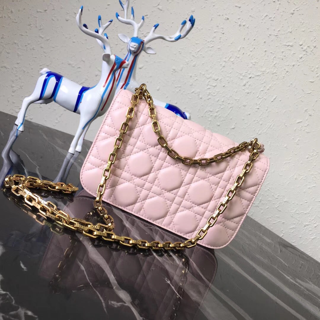 Luxury DiorSmall Dioraddict Flap Bag In Pink Lambskin