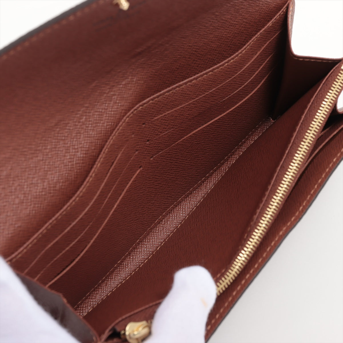 Louis Vuitton Monogram Portefoliosara M60531 Brown Long   Wallet