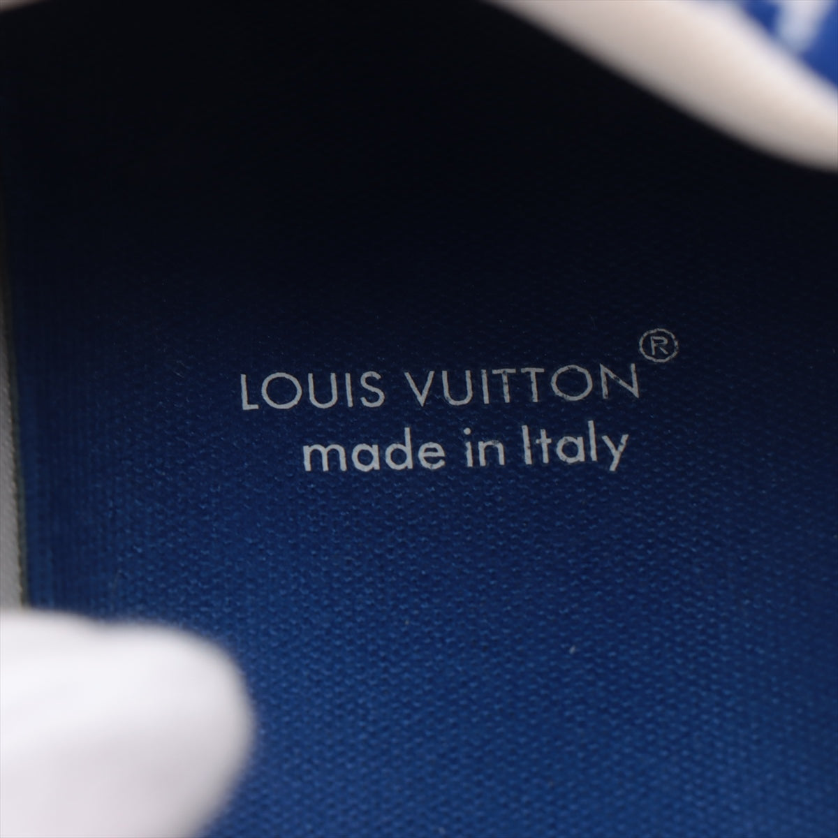 Louis Vuitton LV Trainer Line 23 Year Fabric Trainers 6 1/2 Men Blue LD0233 Monogram