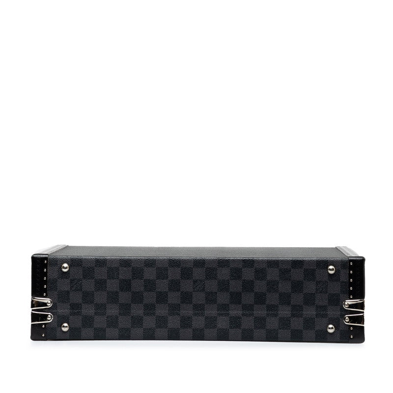 Louis Vuitton Damier Graphite President Handbag Case N48190 Noneir Black PVC Leather  Louis Vuitton