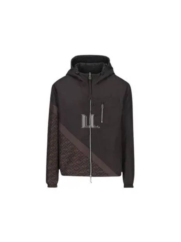 Luxury Fendi Nylon Windbreaker Jacket Black