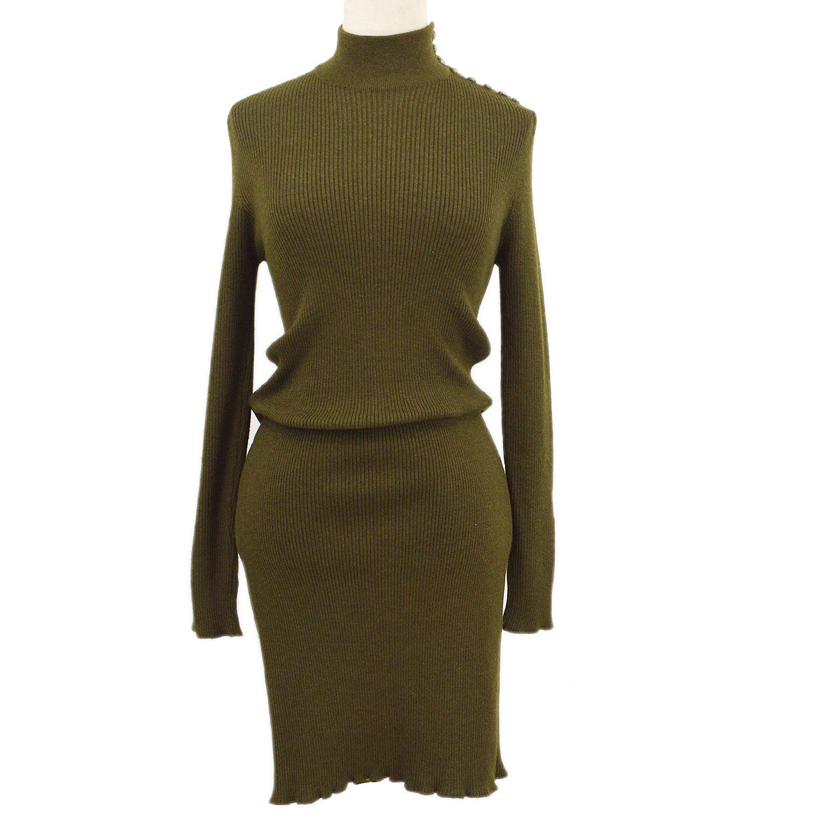 Luxury Chanel Fall 1994 ribbed cashmere dress #44