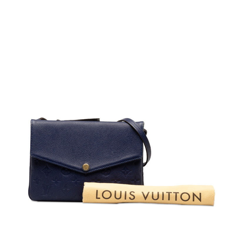 Louis Vuitton Monogram Amplant Twice Shoulder Bag M50262 Iris Navy Leather  Louis Vuitton