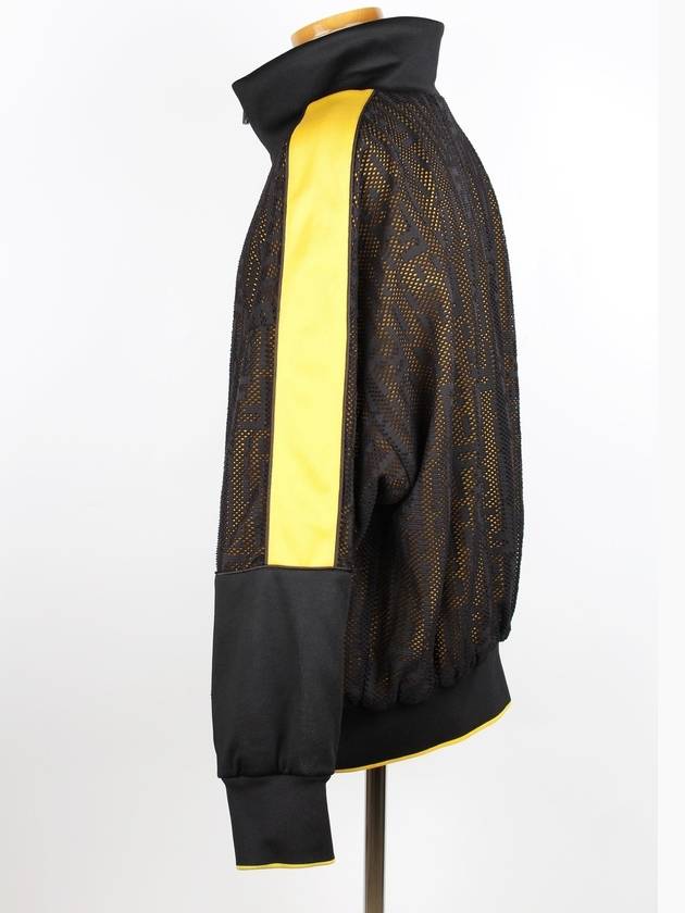 Luxury Fendi FF logo multicolor jersey jacket M