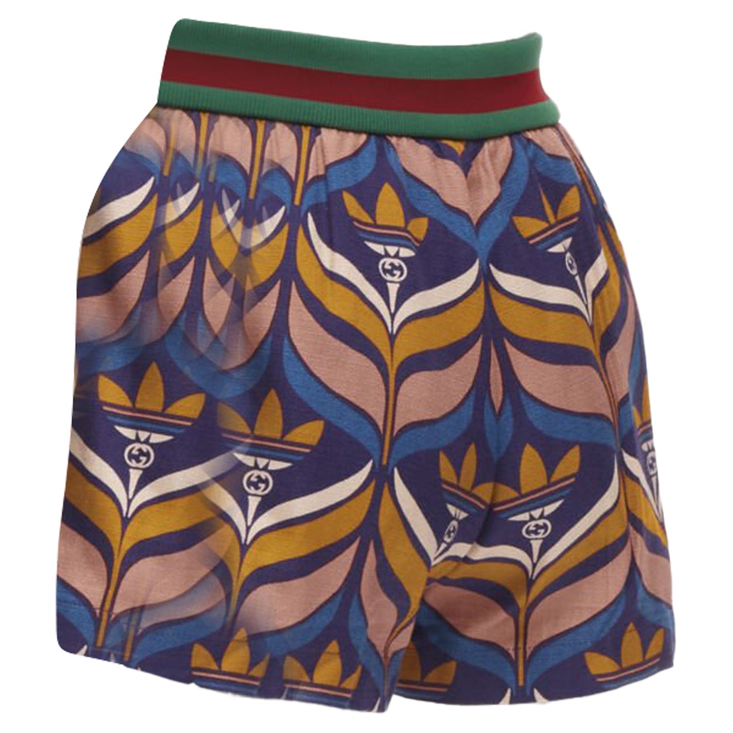 Gucci Adidas logo print striped shorts