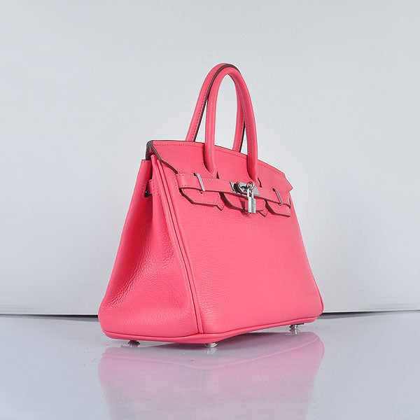 Luxury Hermes Birkin 30cm Togo leather Handbags Lip Pink Sliver
