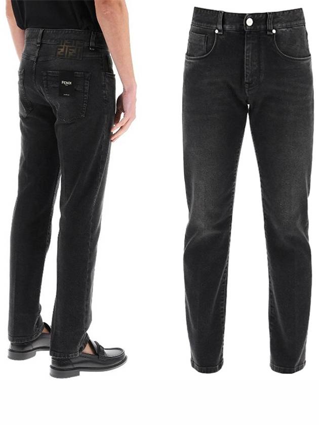 Luxury Fendi Regular Fit Jeans Grey