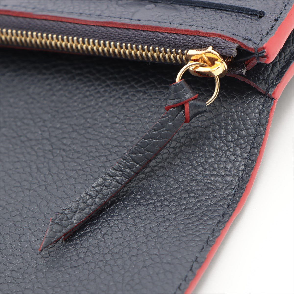Louis Vuitton Monogram Emplant Portfolio Emily M69417 Marine Rouge Long  Reaction Wallet