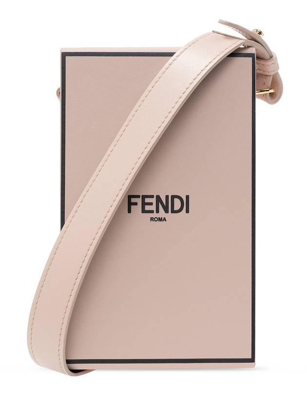 Luxury Fendi Vertical Box Shoulder Bag Pink