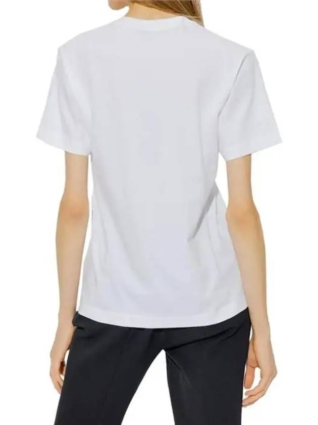 Luxury Fendi Embroided Logo Cotton Short Sleeve T-Shirt White