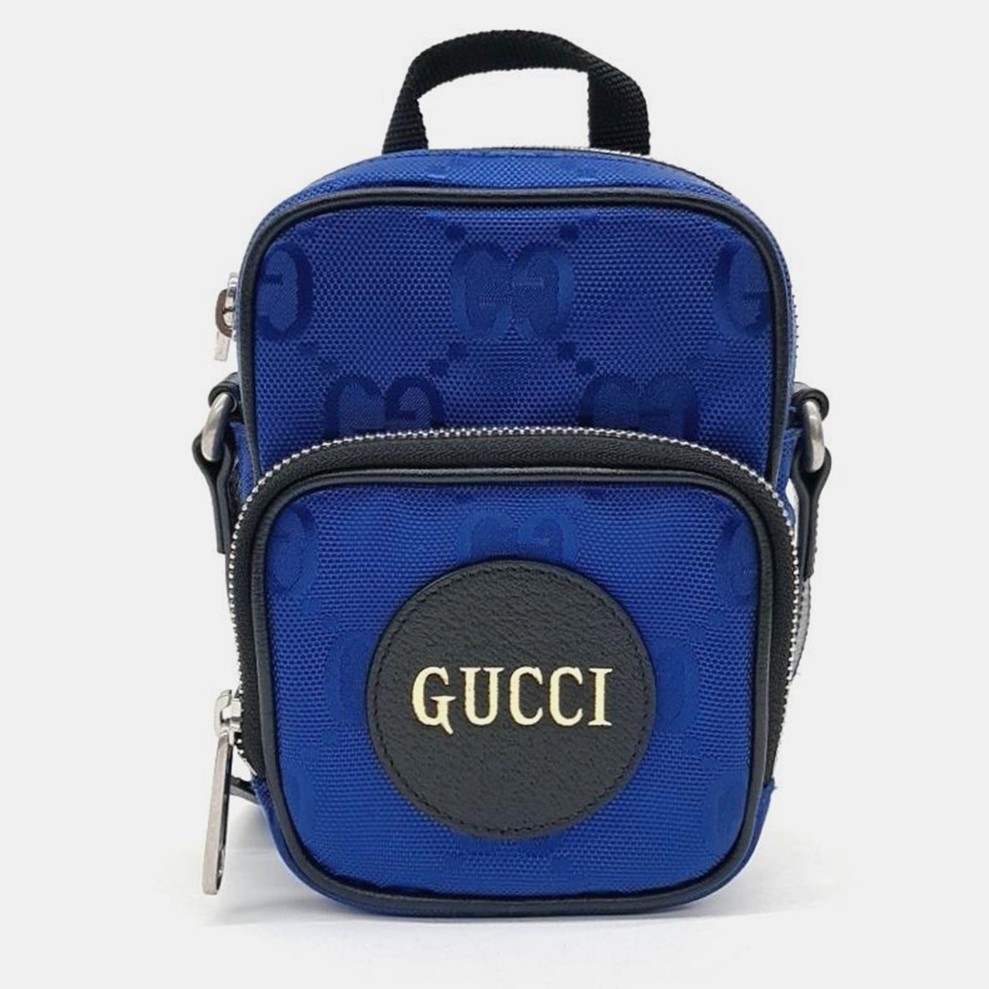 Luxury Gucci Trending 2025 Blue/Black Econyl Nylon Monogram Off The Grid Shoulder Bag