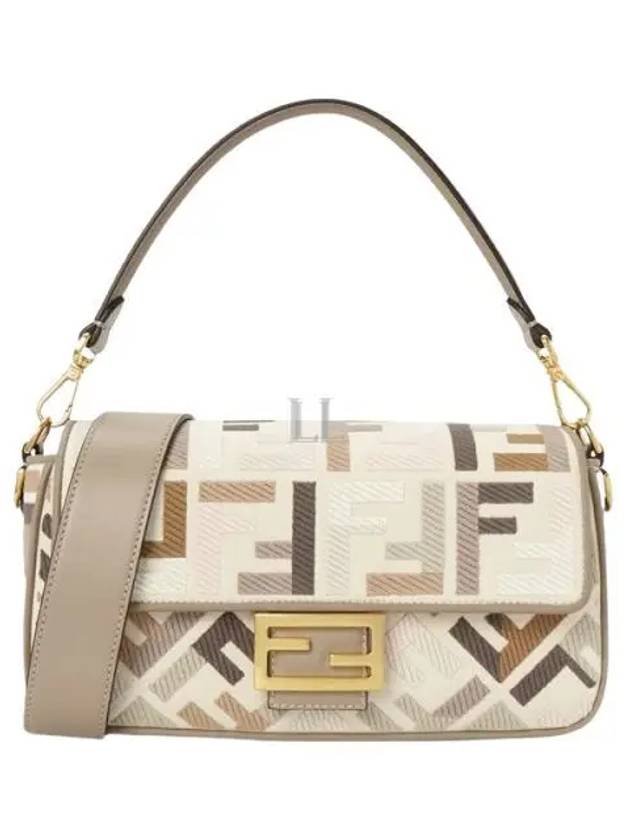 Luxury Fendi Baguette Canvas Shoulder Bag